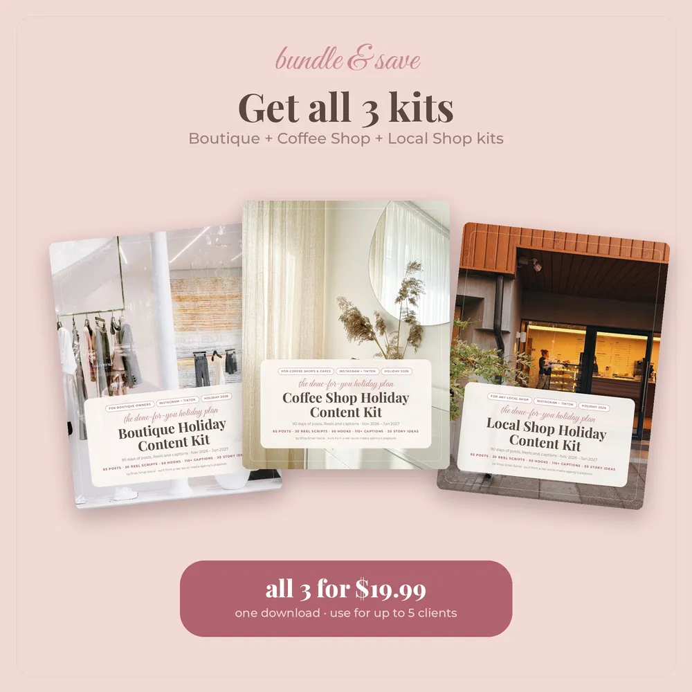 All three holiday content kits bundle